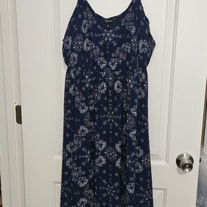 Torrid blue floral knee length summer dress